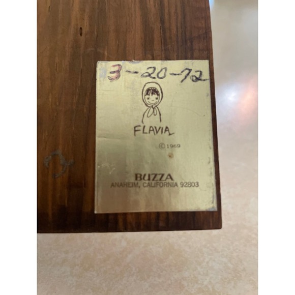 🔥Vintage Mid-Century 1969 Flavia Buzza Cardozo Wood Art “Talent Show” - Picture 5 of 5